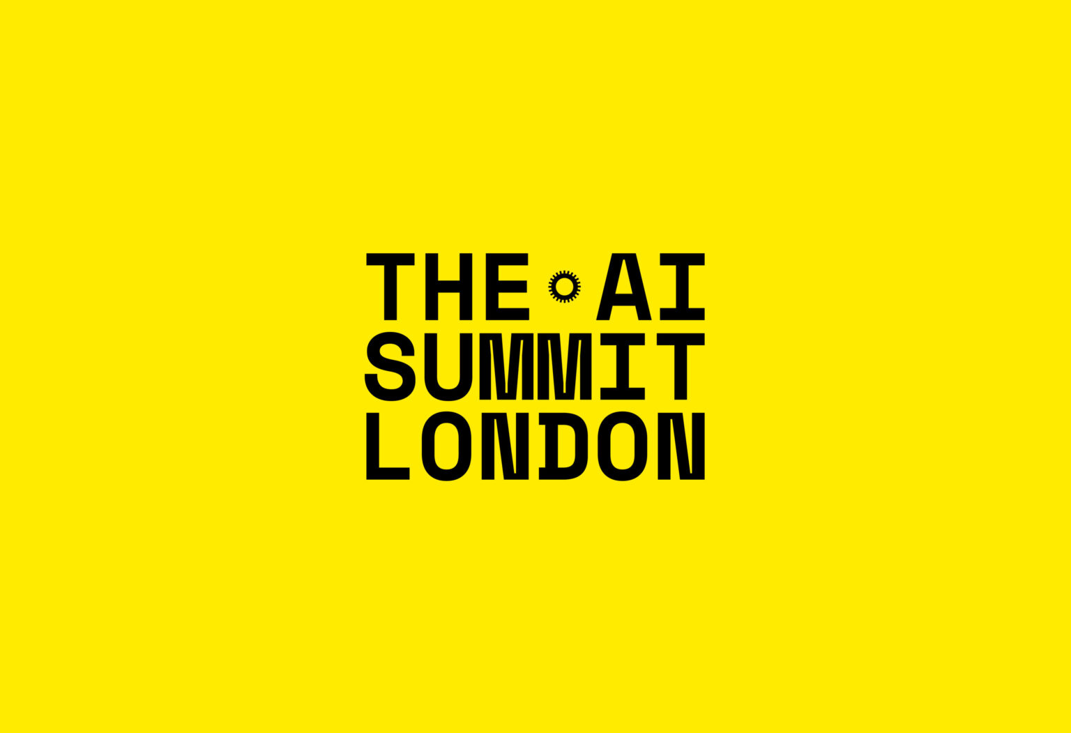 The AI Summit Logo on a yellow background.