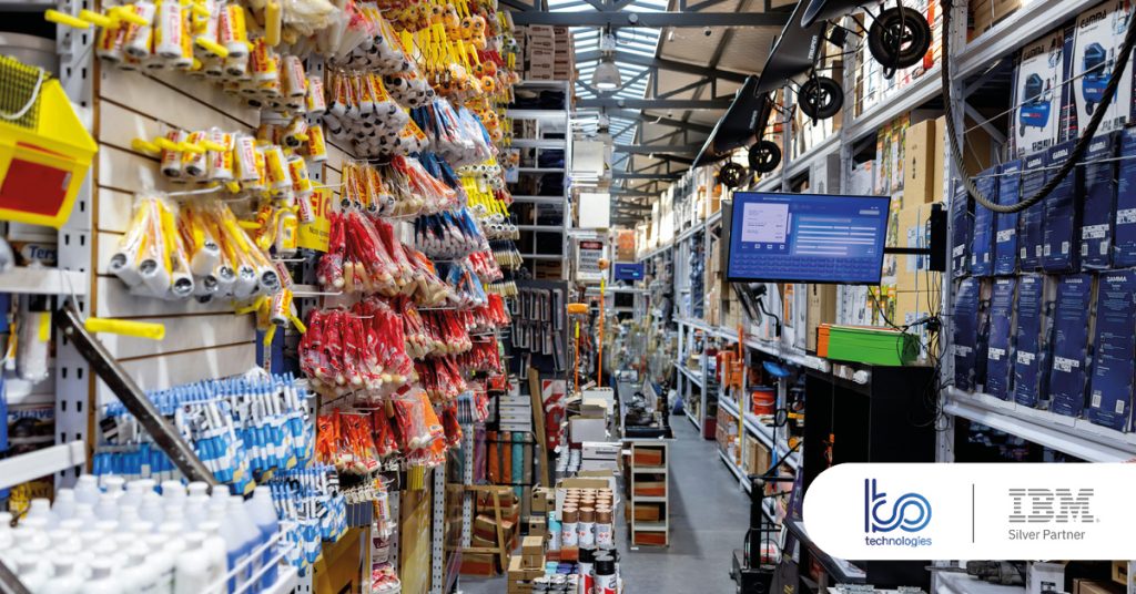 Inside of a DIY hardware shop.