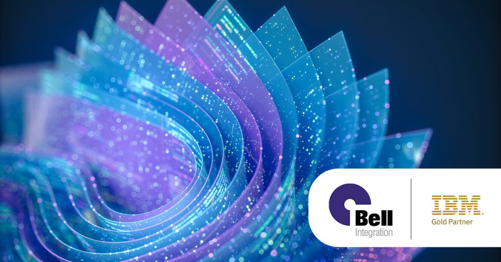 Main: Agentic AI model. Inset: Bell Integration and IBM Gold Partner logos.